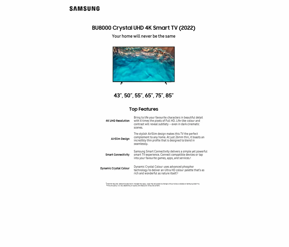 Samsung HG65BU800EAXEN — alternate view