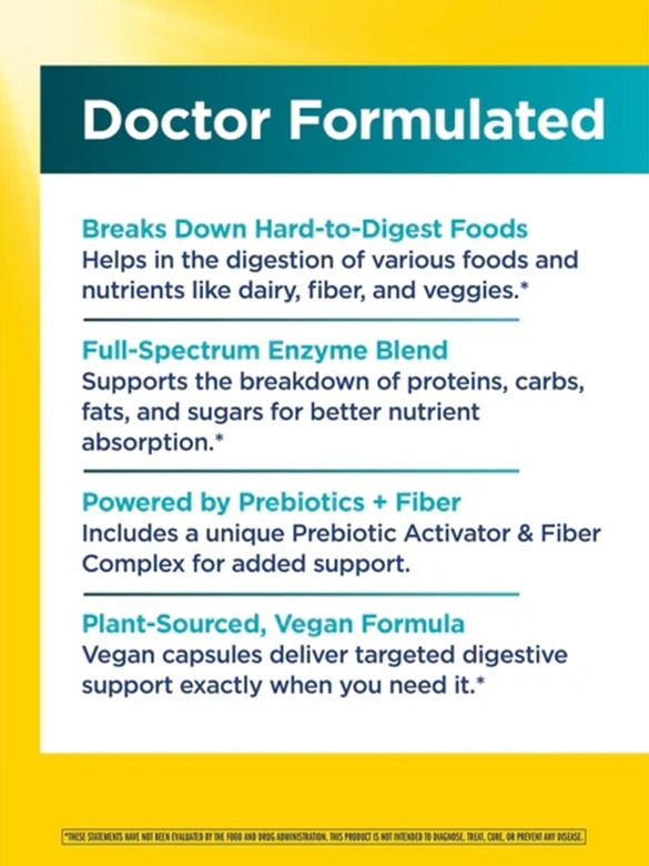 Dr. Formulated Florazyme Digestive Enzymes Probiotics — alternate view