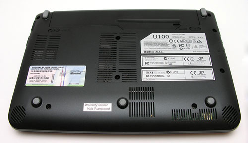 MSI Wind Netbook — alternate view
