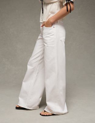 American Eagle Dreamy Drape Stretch Low-Rise Baggy Wide-Leg Jean — alternate view
