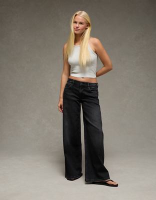 American Eagle Dreamy Drape Stretch Low-Rise Baggy Wide-Leg Jean — alternate view