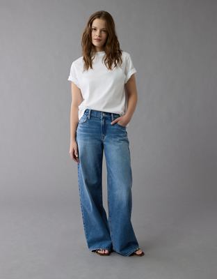 American Eagle Dreamy Drape Stretch Low-Rise Baggy Wide-Leg Jean — alternate view