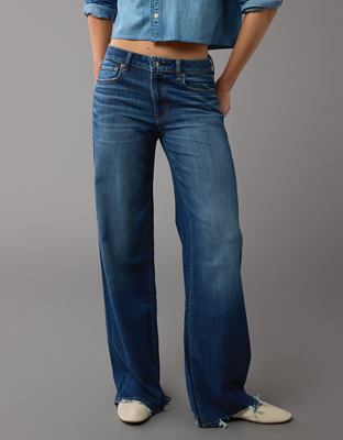 American Eagle Dreamy Drape Stretch Low-Rise Baggy Wide-Leg Jean — alternate view