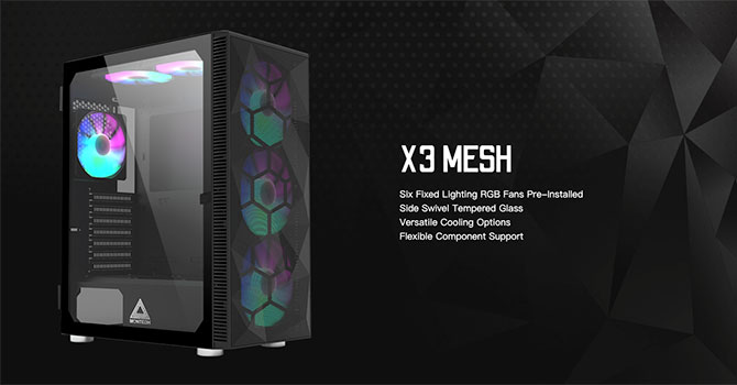 Montech X3 Glass Case — alternate view
