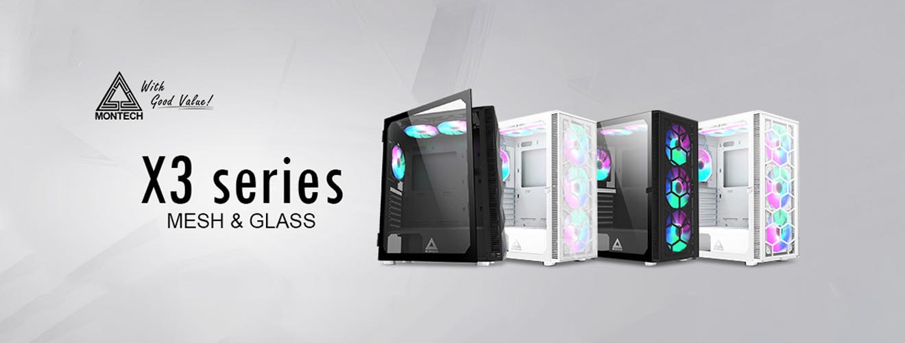 Montech X3 Glass Case — alternate view