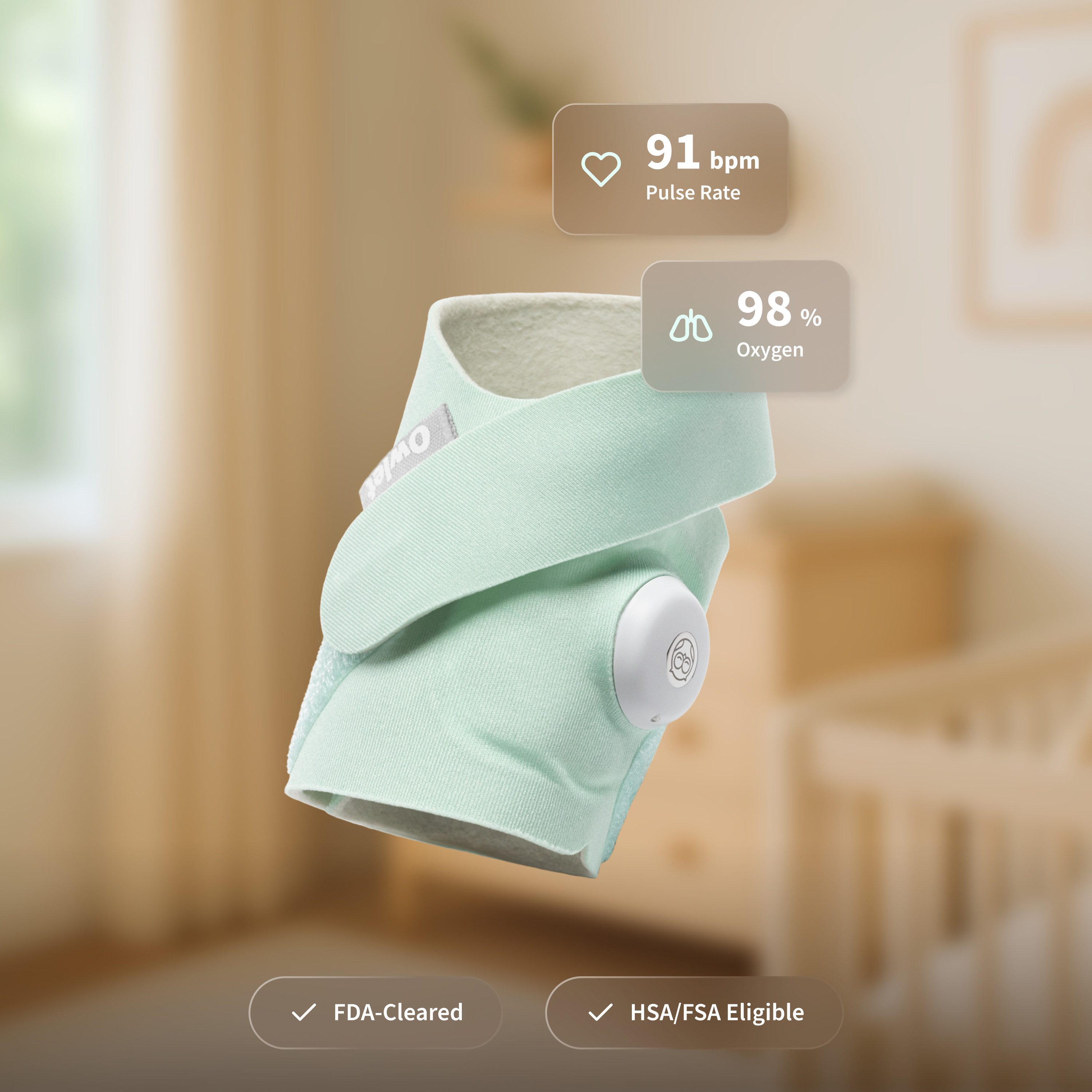 Owlet Dream Sock Smart Wearable Baby Monitor