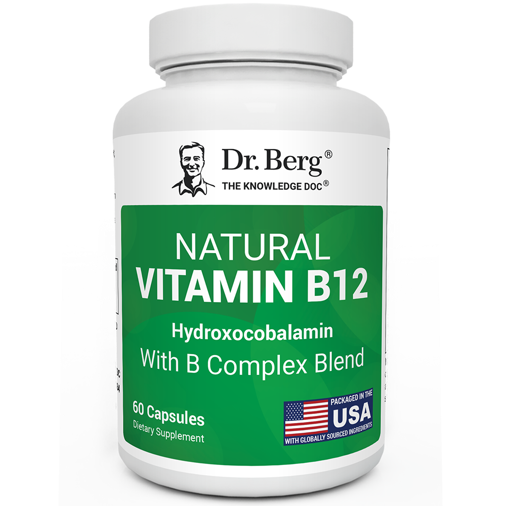 Dr. Berg Natural Vitamin B12 Hydroxocobalamin With B Complex Blend Supplement — alternate view