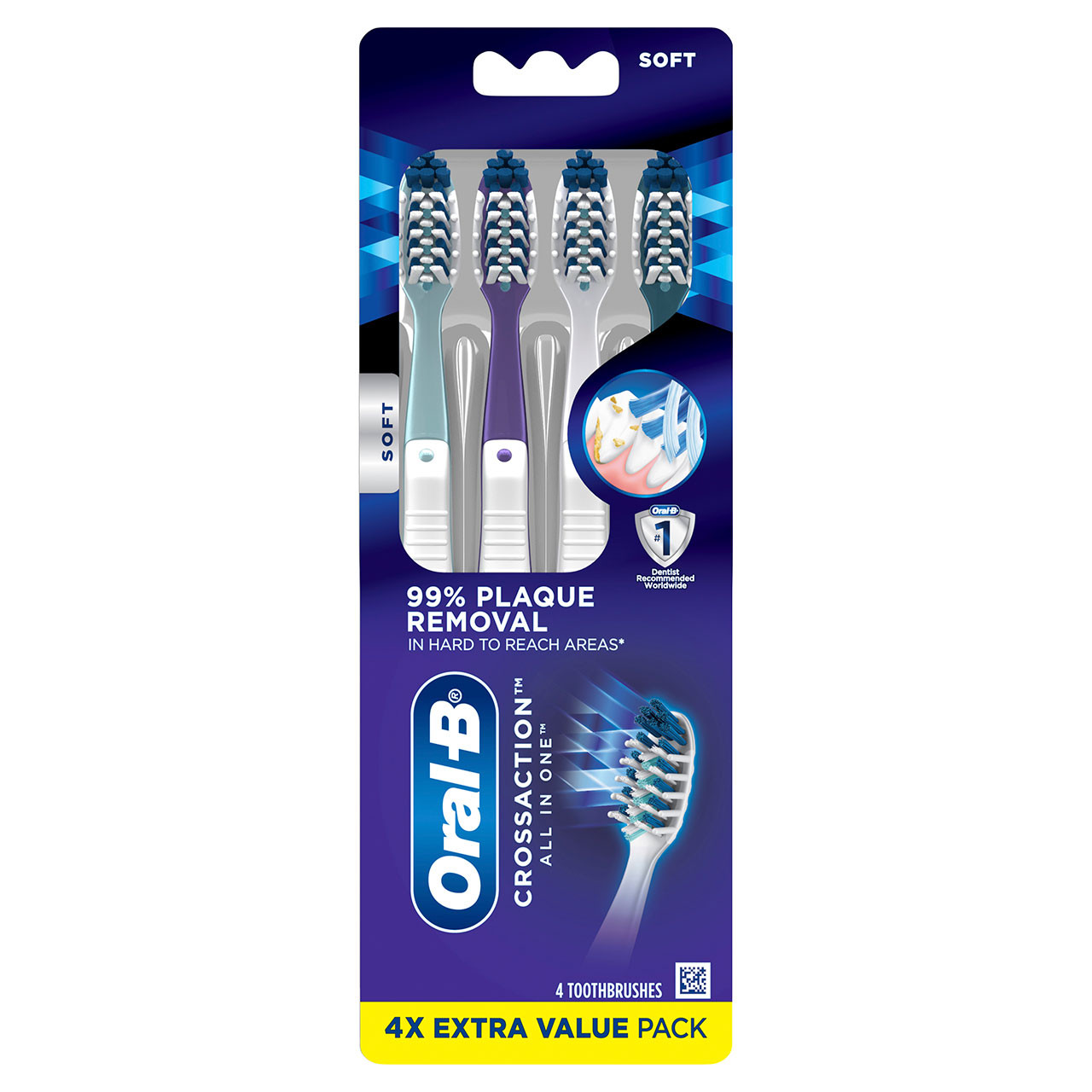 Oral-B CrossAction All-in-One Toothbrush Soft 1.0 ct — alternate view