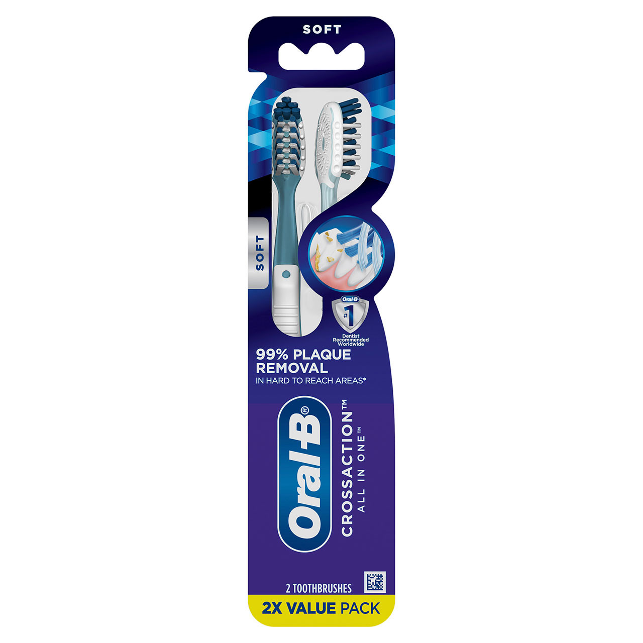 Oral-B CrossAction All-in-One Toothbrush Soft 1.0 ct — alternate view
