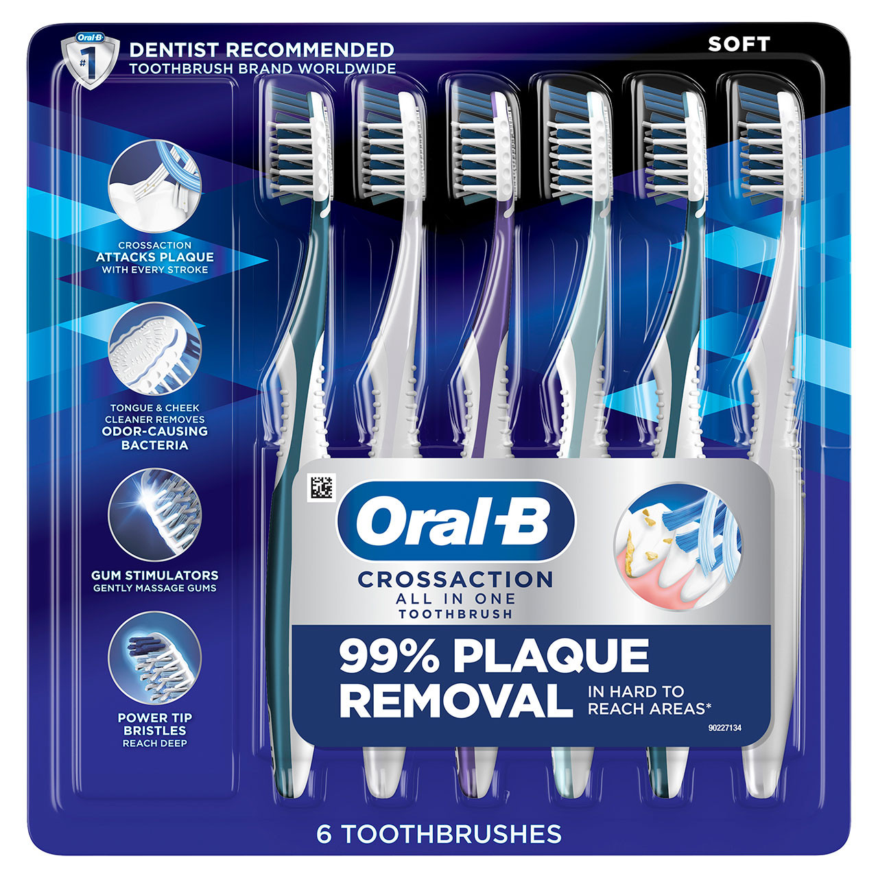 Oral-B CrossAction All-in-One Toothbrush Soft 1.0 ct — alternate view
