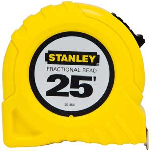 Stanley 25 Ft Stanley Fractional Read Tape Measure — alternate view
