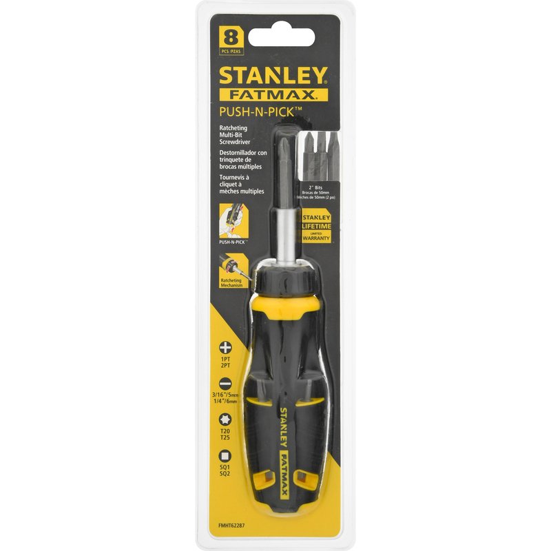 Stanley Fatmax Push N Pick Multi Bit Ratcheting Screwdriver — alternate view
