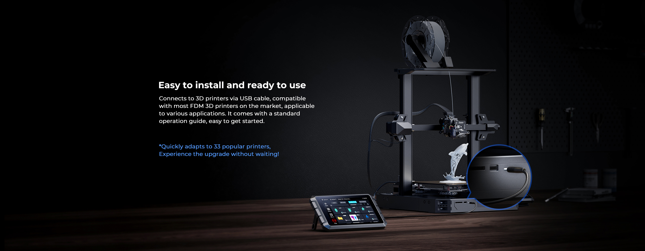 Creality Sonic Pad Klipper Screen — alternate view