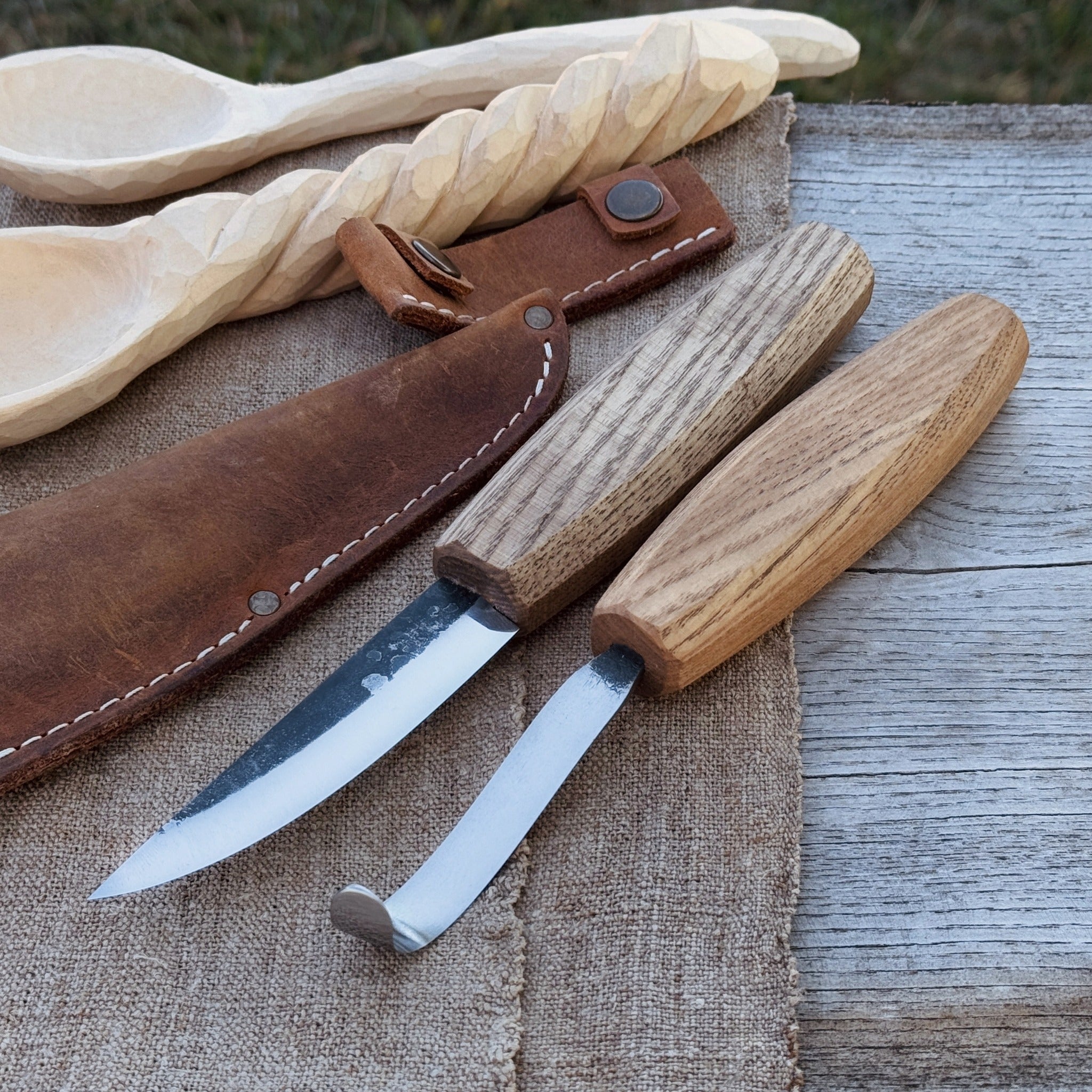 Sharky Forged Steel Tools Wooden Spoon Carving Set