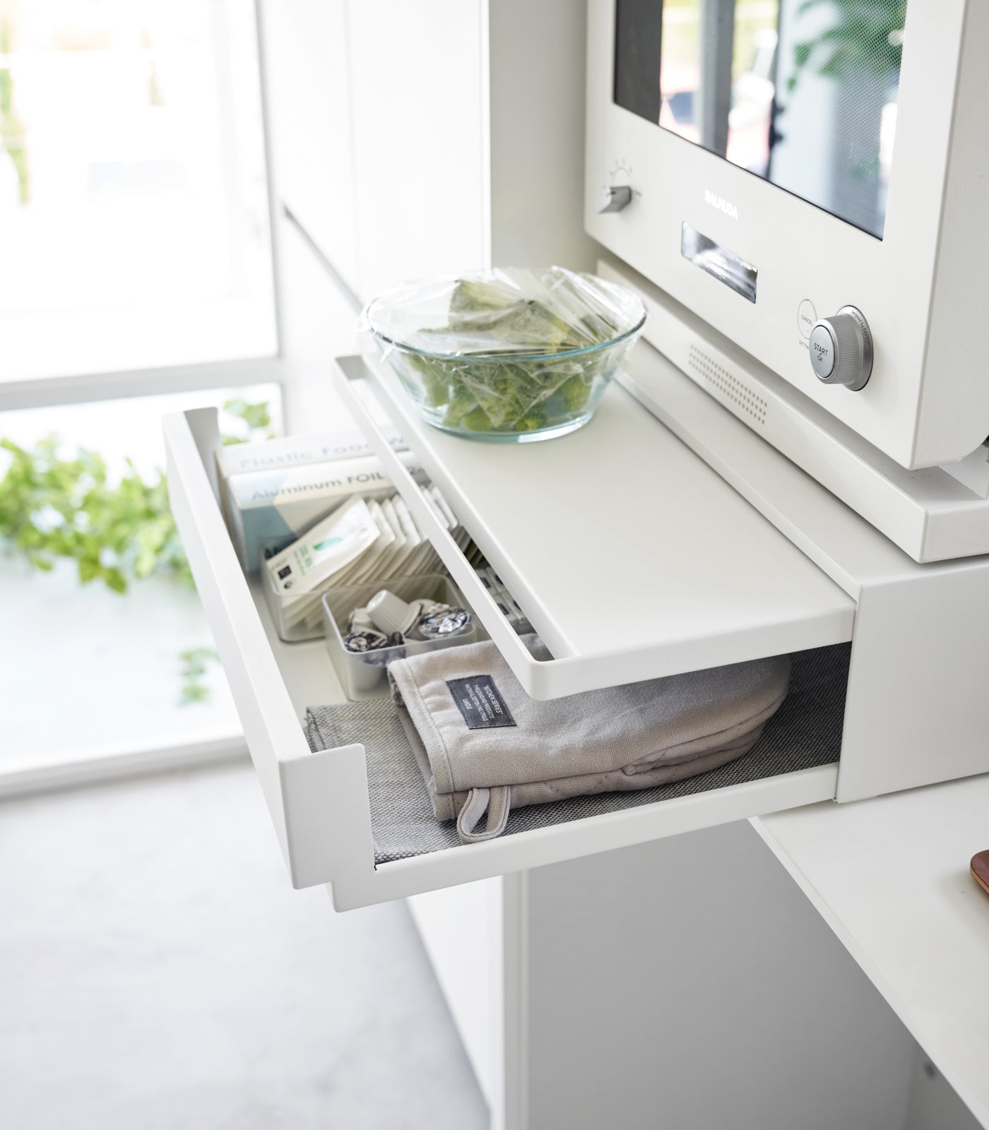 Sageandsill Countertop Drawer With Pull Out Shelf Steel — alternate view