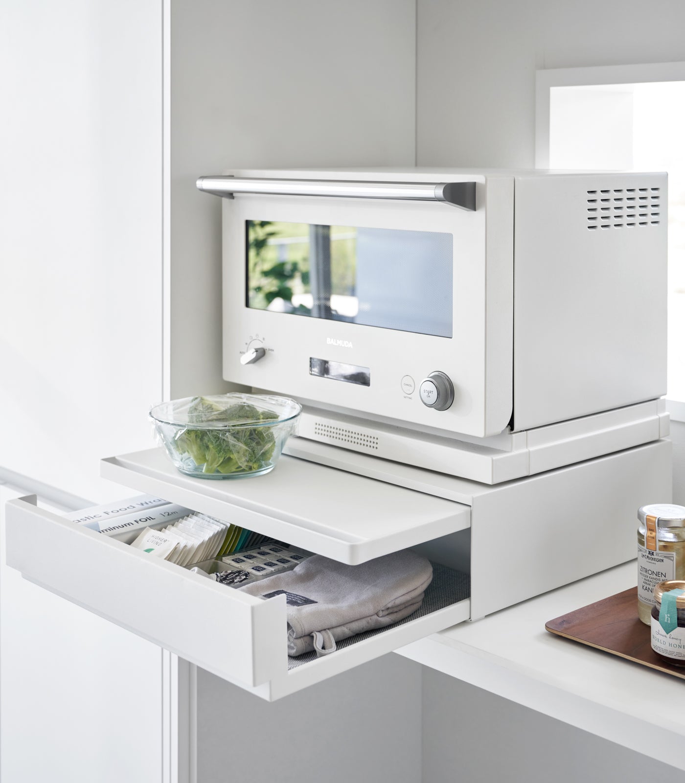 Sageandsill Countertop Drawer With Pull Out Shelf Steel — alternate view