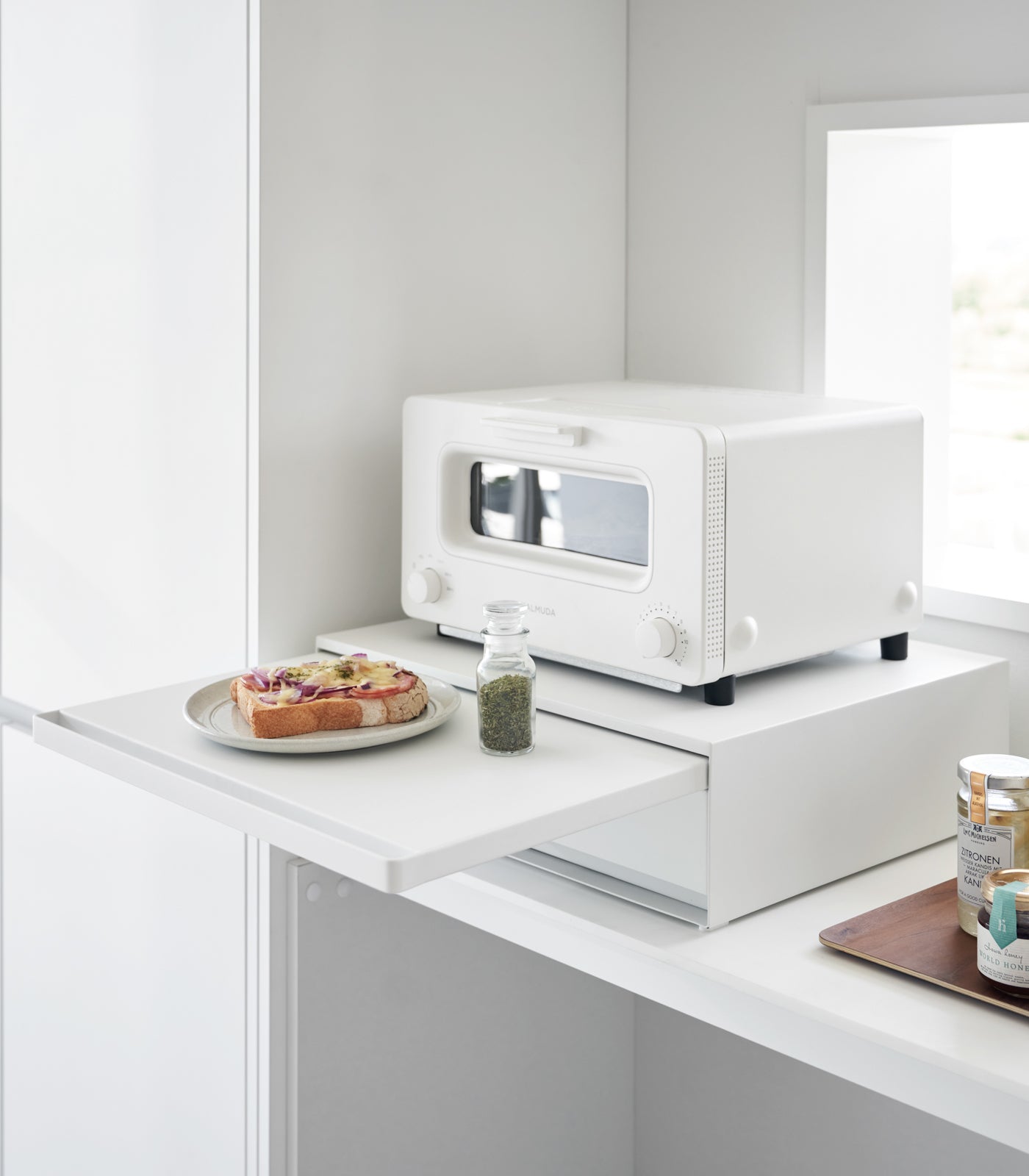 Sageandsill Countertop Drawer With Pull Out Shelf Steel — alternate view