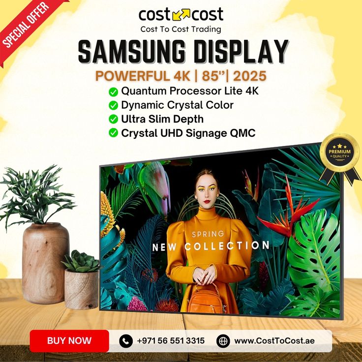 Samsung Crystal Uhd Signage Qmc Lh85qmcebgcxen — alternate view